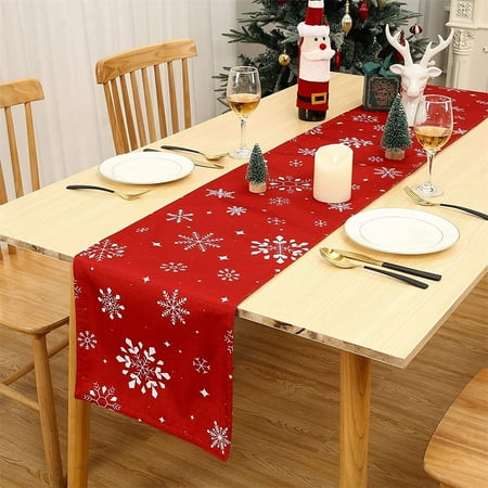 Christmas Table Runner Rectangle Christmas Snowflake Printed Waterproof Table Runner Decor
Christmas Table Runner Rectangle Christmas Snowflake Printed Waterproof Table Runner Decor