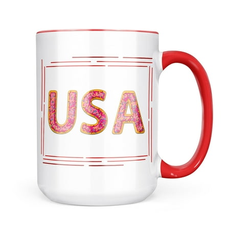 Neonblond United States of America Donuts Mug gift for Coffee Tea lovers