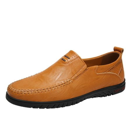 XINSHIDE Men Leather Shoes Fashion Men S Leather Shoes British Style Flat Heel Low Top Soft Sole Comfort Stitching Casual Leisure Shoes
XINSHIDE Men Leather Shoes Fashion Men S Leather Shoes British Style Flat Heel Low Top Soft Sole Comfort Stitching Casual Leisure Shoes