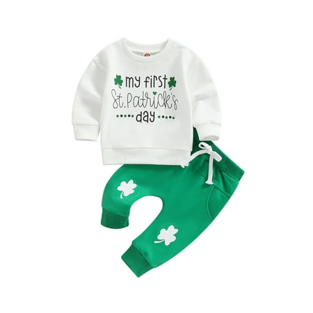Sunisery Baby Girl St Patricks Day Outfit Spring Shamrock Letter Print Sweatshirt Tops Pants Set Cute Baby s Clothes Sets White 12-18 Months
Sunisery Baby Girl St Patricks Day Outfit Spring Shamrock Letter Print Sweatshirt Tops Pants Set Cute Baby s Clothes Sets White 12-18 Months
