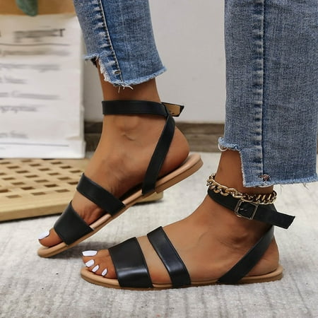 HOMBOM Casual Sandals Women Women s Casual Vacation Fashion Open Toe Buckle Roman Flat Beach Sandals
HOMBOM Casual Sandals Women Women s Casual Vacation Fashion Open Toe Buckle Roman Flat Beach Sandals