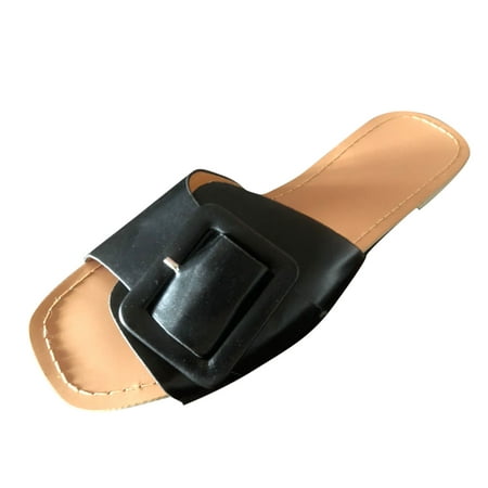Cptfadh Slippers For Women Shoes Women s Fashion Open Toe Solid Color Square Buckle Large Size Flat Slippers
Cptfadh Slippers For Women Shoes Women s Fashion Open Toe Solid Color Square Buckle Large Size Flat Slippers