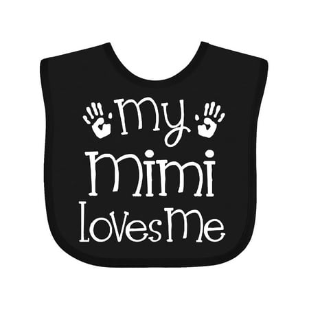 Inktastic My Mimi Loves Me Grandkids Gift Baby Boy or Baby Girl Bib