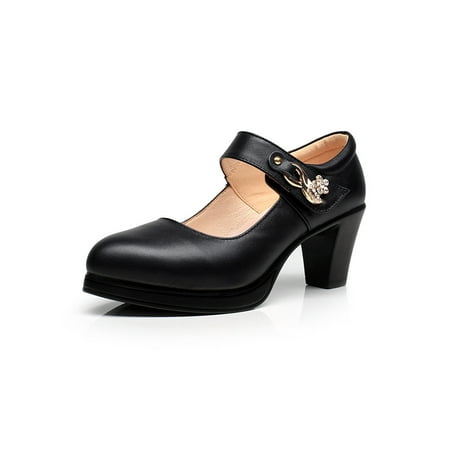 Rotosw Ladies Pumps One-strap High Heels Pointed Toe Dress Pump Shoes Comfort Chunky Work Shoe Wedding Anti-Slip Mary Jane Black 5CM 6
Rotosw Ladies Pumps One-strap High Heels Pointed Toe Dress Pump Shoes Comfort Chunky Work Shoe Wedding Anti-Slip Mary Jane Black 5CM 6
