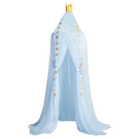 Xinwanna Fine Mesh See-through Bed Canopy with Crown Decor Star Pendant Kid Room Round Top Princess Bed Canopy Home Decor (Light Blue)
Xinwanna Fine Mesh See-through Bed Canopy with Crown Decor Star Pendant Kid Room Round Top Princess Bed Canopy Home Decor (Light Blue)