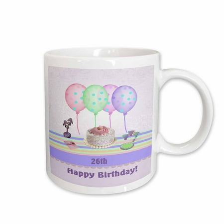 3dRose 26th White Icing Cake with Balloons and Vase of Flowers Pastels Ceramic Mug 15-ounce
3dRose 26th White Icing Cake with Balloons and Vase of Flowers Pastels Ceramic Mug 15-ounce