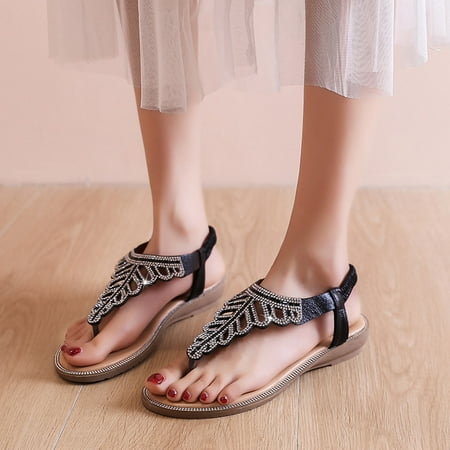 CTEEGC Womens Sandals Clip Toe Flat Sandals Roman Open Toe Breathable Comfortable Bohemian Rhinestone Beach Sandals
CTEEGC Womens Sandals Clip Toe Flat Sandals Roman Open Toe Breathable Comfortable Bohemian Rhinestone Beach Sandals