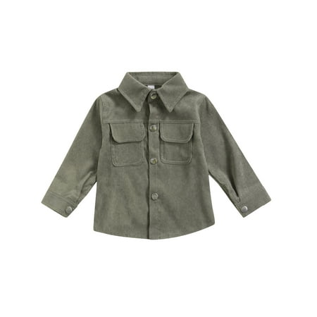 Sunisery Kids Baby Boys Girls Corduroy Outerwear Button Down Long Sleeve Shirt Tops Fall Winter Jacket Coat Green 6-12 Months
Sunisery Kids Baby Boys Girls Corduroy Outerwear Button Down Long Sleeve Shirt Tops Fall Winter Jacket Coat Green 6-12 Months
