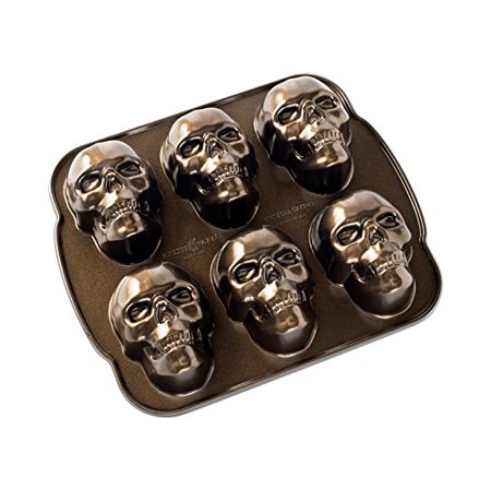 Nordic Ware Haunted Skull Cakelet Pan Bronze