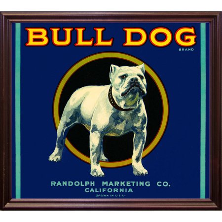 Bull Dog Brand -PRIPUB129019 Print 19.25"x21.5" by Print Collection in a Cherry Grande