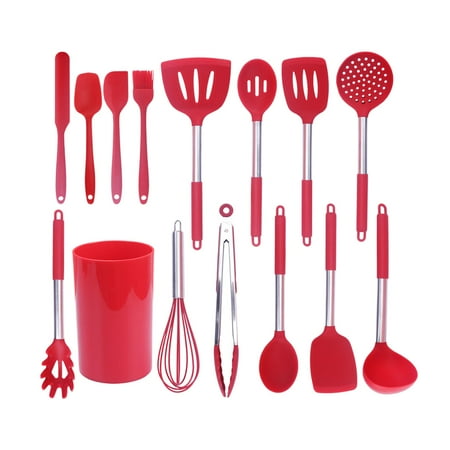 15x Stainless Steel Cooking Utensils Heat Resistant with Holder Nonstick Kitchen Utensils Set Kitchen Tools for Barbecue Cooking Accessories - Red
15x Stainless Steel Cooking Utensils Heat Resistant with Holder Nonstick Kitchen Utensils Set Kitchen Tools for Barbecue Cooking Accessories - Red