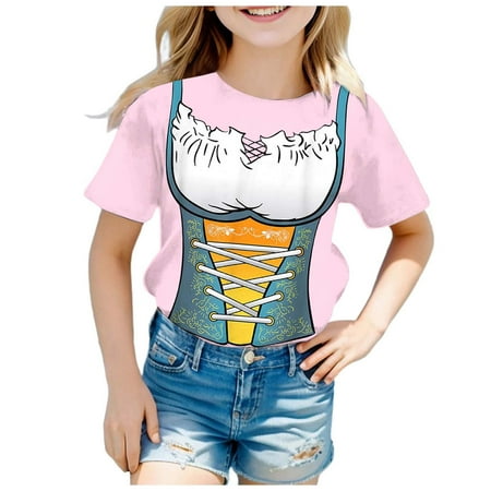 Girls Shirts Fashion Festival Printed Round Neck Short Sleeve Casual T Shirts Tops 8-9 Years
Girls Shirts Fashion Festival Printed Round Neck Short Sleeve Casual T Shirts Tops 8-9 Years