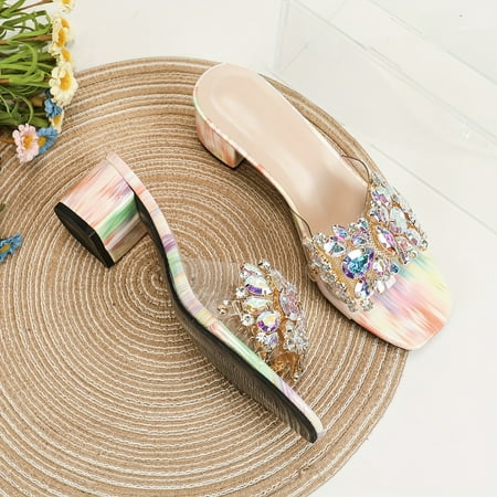 Women s Rhinestone Decor Chunky Heel Sandals Square Toe Dress Stylish Slip On Heels
Women s Rhinestone Decor Chunky Heel Sandals Square Toe Dress Stylish Slip On Heels