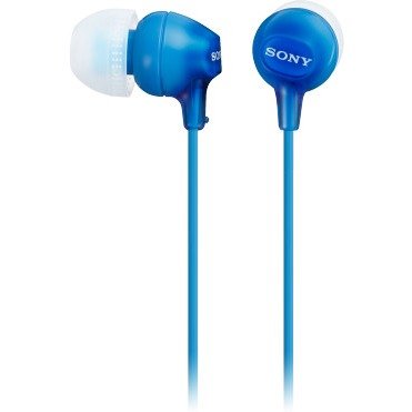 Sony MDREX15LP/L Sony In-Ear Headphones (Blue) - Stereo - Blue - Mini-phone - Wired - 16 Ohm - 8 Hz 22 kHz - Gold Plated - Earbud - Binaural - In-ear