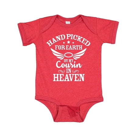 Inktastic Handpicked for Earth by My Cousin in Heaven with Angel Wings Gift Baby Boy or Baby Girl Bodysuit
Inktastic Handpicked for Earth by My Cousin in Heaven with Angel Wings Gift Baby Boy or Baby Girl Bodysuit