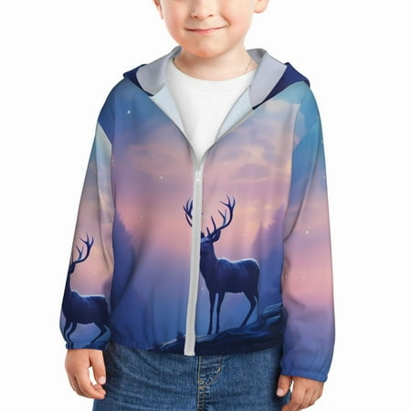 Goofa Night Sky Elk Printed Kids Zip-Up Hoodie Girls Boys UPF50+ Sun Protection Jacket Hooded Cooling Shirt-2 Years
Goofa Night Sky Elk Printed Kids Zip-Up Hoodie Girls Boys UPF50+ Sun Protection Jacket Hooded Cooling Shirt-2 Years