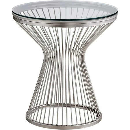 MIANYANG 7821 Accent Table Side End Nightstand Lamp Living Room Bedroom Metal Tempered Glass Grey Clear Transitional Table-24 H/Stainless Steel 23.5 L x 23.5 W x 24.5 H
MIANYANG 7821 Accent Table Side End Nightstand Lamp Living Room Bedroom Metal Tempered Glass Grey Clear Transitional Table-24 H/Stainless Steel 23.5 L x 23.5 W x 24.5 H
