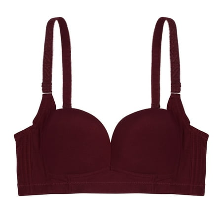 Juniors Girls 3/4 Cup Wirefree Push-up Bra T-shirt Bras Underwear