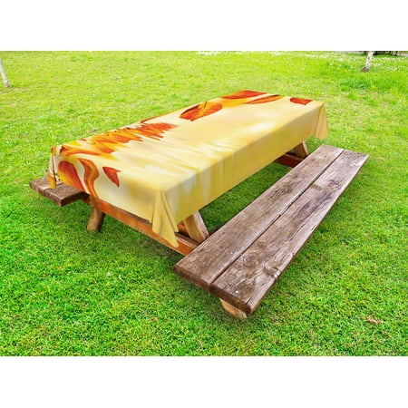 Orange Outdoor Tablecloth Autumn Maple Leaves Shadow on the Water Mystic Magical Sun View Artistic Image Decorative Washable Fabric Picnic Table Cloth 58 X 84 Inches Golden Orange by Ambesonne
Orange Outdoor Tablecloth Autumn Maple Leaves Shadow on the Water Mystic Magical Sun View Artistic Image Decorative Washable Fabric Picnic Table Cloth 58 X 84 Inches Golden Orange by Ambesonne