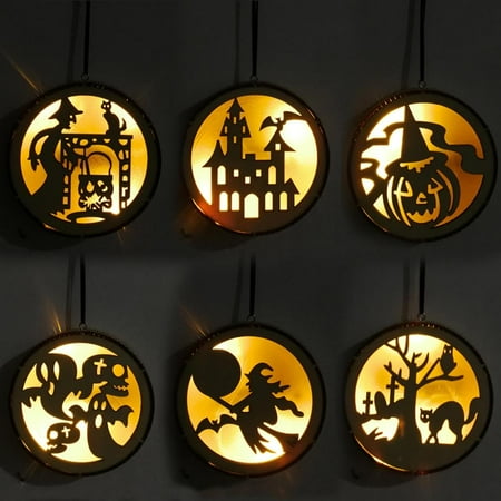 SANAG Halloween LED Light Wooden Hollow Witch Elf Pumpkin Man Haunted House Black Cat Pendant 
SANAG Halloween LED Light Wooden Hollow Witch Elf Pumpkin Man Haunted House Black Cat Pendant