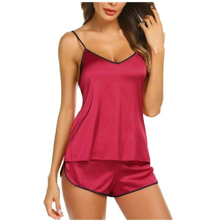 Miarhb Women s Sling Pajama Set Underwear Satin Suspender Sleepcoat Shorts Lingerie Sexy Lingerie
Miarhb Women s Sling Pajama Set Underwear Satin Suspender Sleepcoat Shorts Lingerie Sexy Lingerie