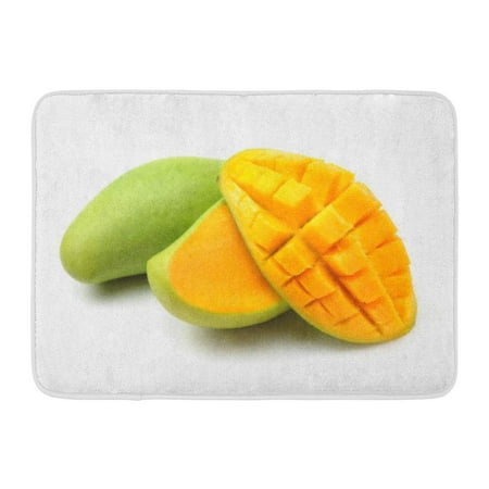 GODPOK Yellow Fresh Green Exotic Mango Fruit White Red Food Juicy Rug Doormat Bath Mat 23.6x15.7 inch