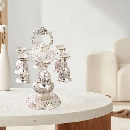 Luxurious Embossed Small Tumblers Decorative Cup Storage Rack Alloy Drinkware Set for Collectibles Ornament Wedding Pe Argent White
Luxurious Embossed Small Tumblers Decorative Cup Storage Rack Alloy Drinkware Set for Collectibles Ornament Wedding Pe Argent White