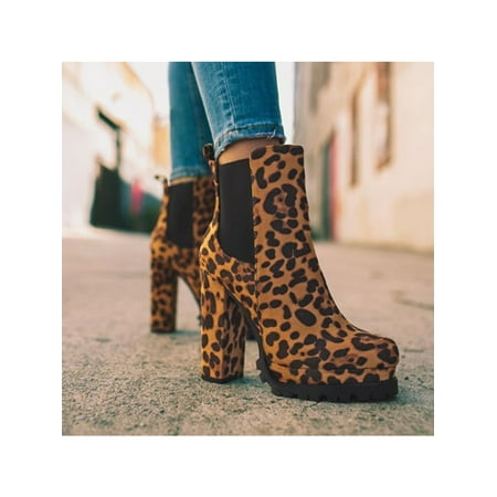Gomelly Womens Leopard Comfort Winter Boot Block Heels Bootie Casual Slip On Ankle Boots Leopard Print 41
Gomelly Womens Leopard Comfort Winter Boot Block Heels Bootie Casual Slip On Ankle Boots Leopard Print 41