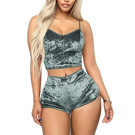 Shuttle tree Women s Velvet Lingerie Set 2 Piece Cami Bralette Shorts Pajama Sleepwear Homewear
Shuttle tree Women s Velvet Lingerie Set 2 Piece Cami Bralette Shorts Pajama Sleepwear Homewear