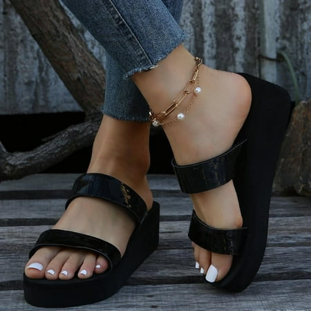Zunfeo Womens Sandals- Open Toe Sandals Wedge Sandals Fashion Casual Outdoor Slippers Thick Bottoms Couple Slippers Black 7.5
Zunfeo Womens Sandals- Open Toe Sandals Wedge Sandals Fashion Casual Outdoor Slippers Thick Bottoms Couple Slippers Black 7.5