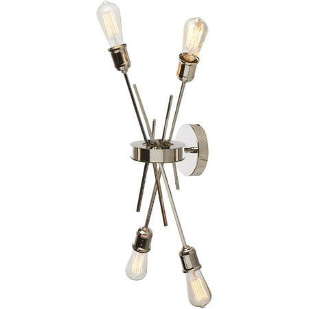 Wall Sconces 4 Light Bulb Fixture With Burnished Chrome Finish Steel Material 11 240 Watts
Wall Sconces 4 Light Bulb Fixture With Burnished Chrome Finish Steel Material 11 240 Watts