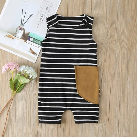 Jeborah Summer Toddler Baby Girl Boy Strip Cloth Striped Sleeveless Jumpsuit Romper Clearance Under 5
Jeborah Summer Toddler Baby Girl Boy Strip Cloth Striped Sleeveless Jumpsuit Romper Clearance Under 5