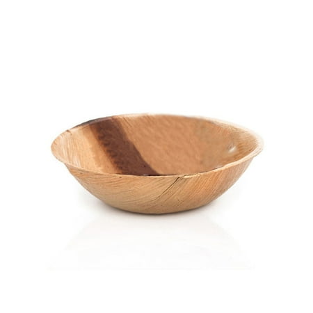 2.5 Round Palm Leaf Eco Friendly Mini Disposable Dip Bowls