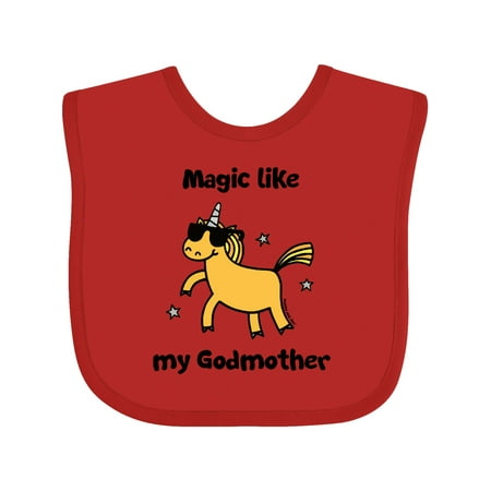 Inktastic Unicorn Magic Like My Godmother Gift Baby Boy or Baby Girl Bib