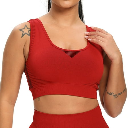 Women Workout Vest Crop Top Shockproof Gathering Vest Bra for Summer Spring Running M Red
Women Workout Vest Crop Top Shockproof Gathering Vest Bra for Summer Spring Running M Red