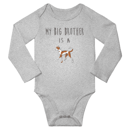 My Big Brother is a Ibizan Hound Dog Funny Baby Long Sleeve Clothing Bodysuits Boy Girl (Gray 18-24M)
My Big Brother is a Ibizan Hound Dog Funny Baby Long Sleeve Clothing Bodysuits Boy Girl (Gray 18-24M)