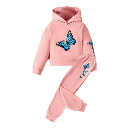 LNMQLPDBS Girl s 2 Piece Outfits Color Block Butterfly Print Long Sleeve Hoodies Sweatshirt Tops and Sweatpants Set for 1 To 8 Years
LNMQLPDBS Girl s 2 Piece Outfits Color Block Butterfly Print Long Sleeve Hoodies Sweatshirt Tops and Sweatpants Set for 1 To 8 Years