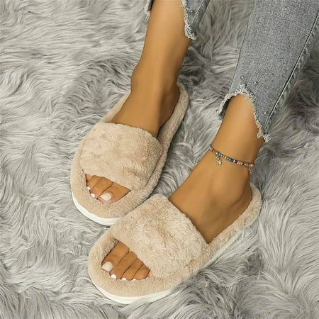 SUODUI Women s Slippers Women s Casual Plush Flat Bottom Home Slippers Plush Fashion Women s Slippers Warm Slippers Khaki 6
SUODUI Women s Slippers Women s Casual Plush Flat Bottom Home Slippers Plush Fashion Women s Slippers Warm Slippers Khaki 6