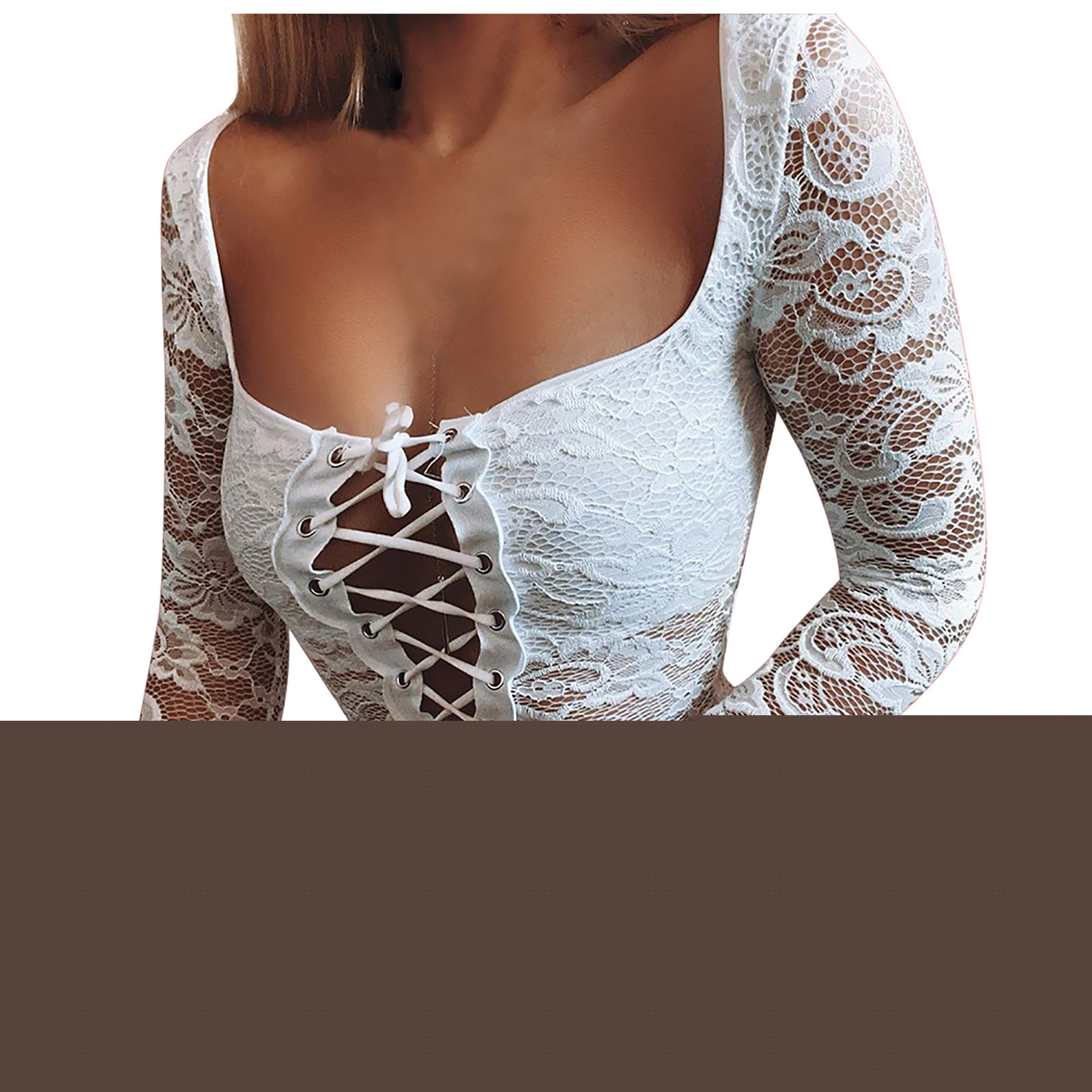CALAFEBILA Fashion Gift Women s new solid color square collar long sleeve one-piece sexy lingerie
CALAFEBILA Fashion Gift Women s new solid color square collar long sleeve one-piece sexy lingerie