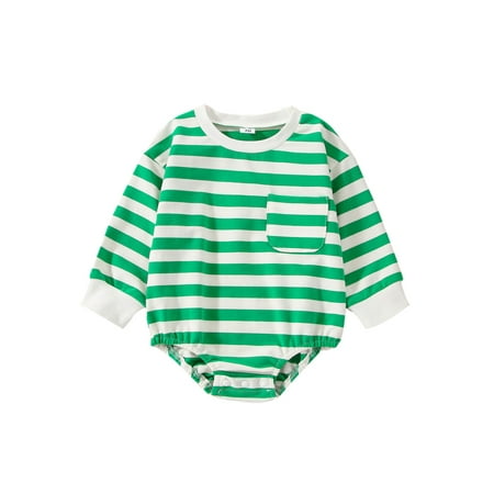 Infant Baby Boy Girl Christmas Jumpsuits Casual Long Sleeve Striped Print Bodysuit Spring Fall Clothes
Infant Baby Boy Girl Christmas Jumpsuits Casual Long Sleeve Striped Print Bodysuit Spring Fall Clothes