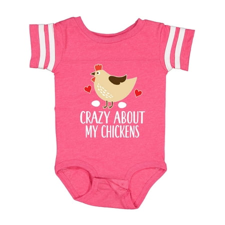 Inktastic Crazy About My Chickens Gift Baby Boy or Baby Girl Bodysuit