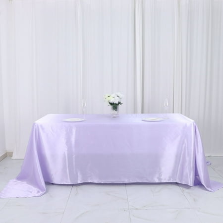 90 x132 Lavender Lilac Satin Seamless Rectangular Tablecloth - Case of 24 Tablecloths
90 x132 Lavender Lilac Satin Seamless Rectangular Tablecloth - Case of 24 Tablecloths