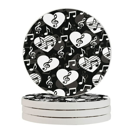 Circular Drink Coasters Set Love Music Musically Abstract Heart Treble Beautiful Home Decor Diatomite Heat-Resistant Diatomite Protect Table Countertop
Circular Drink Coasters Set Love Music Musically Abstract Heart Treble Beautiful Home Decor Diatomite Heat-Resistant Diatomite Protect Table Countertop