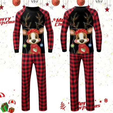 Dad For Christmas Family Matching Pajamas Cute Big Headed Deer Print Plaid Long Sleeve Tops And Pants Soft Suitable Holiday Sleepwear
Dad For Christmas Family Matching Pajamas Cute Big Headed Deer Print Plaid Long Sleeve Tops And Pants Soft Suitable Holiday Sleepwear