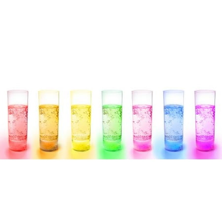 Ivation Glow Glass Waterproof Multi Color LED Light-Up Wine Cup