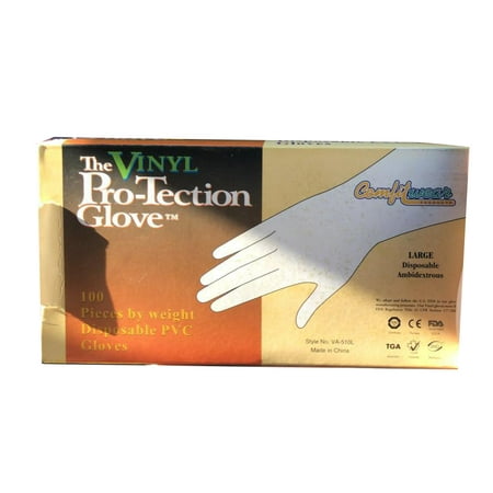 Vinyl Super Glove 100 Disposable PVC Gloves Large Lightly Powdered 100 Ambidextrous Gloves 
Vinyl Super Glove 100 Disposable PVC Gloves Large Lightly Powdered 100 Ambidextrous Gloves