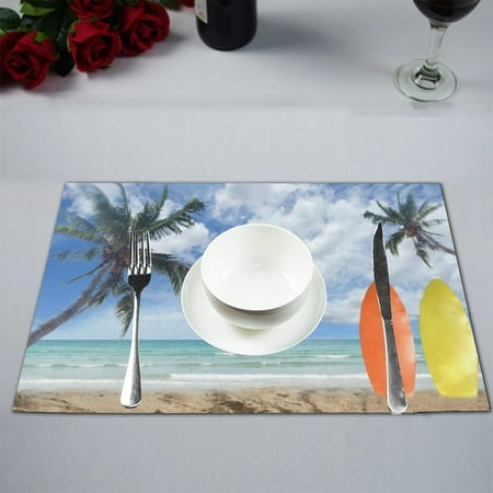 MKHERT Vintage Summer Sea and Surfboards on Tropical Beach Placemats Table Mats for Dining Room Kitchen Table Decoration 12x18 inch Set of 6
MKHERT Vintage Summer Sea and Surfboards on Tropical Beach Placemats Table Mats for Dining Room Kitchen Table Decoration 12x18 inch Set of 6