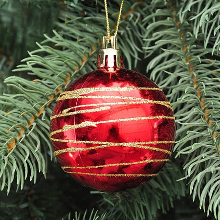 Yirtree 6Pcs/Box 6cm Christmas Balls Stripe Design Vibrant Round Shape Reusable Lightweight Decoration Color Painted Xmas Theme Balls Pendant Party Supplies
Yirtree 6Pcs/Box 6cm Christmas Balls Stripe Design Vibrant Round Shape Reusable Lightweight Decoration Color Painted Xmas Theme Balls Pendant Party Supplies