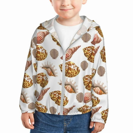 Sun Hoodie for Kids Conch Shells Print No.9042 Long Sleeve Swim Fishing Shirts Sun Protection Zip Up Jacket Clothing Athletic Hoodie
Sun Hoodie for Kids Conch Shells Print No.9042 Long Sleeve Swim Fishing Shirts Sun Protection Zip Up Jacket Clothing Athletic Hoodie