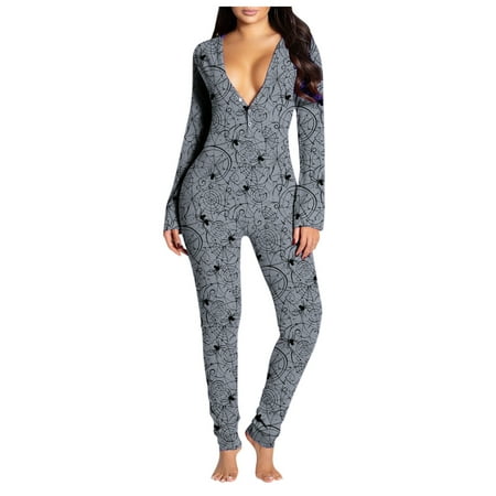 B91xZ Lingerie For Women Women s Button-down Halloween Print Functional Buttoned Flap Adults Jumpsuit And Corset Lingerie for Women Grey S
B91xZ Lingerie For Women Women s Button-down Halloween Print Functional Buttoned Flap Adults Jumpsuit And Corset Lingerie for Women Grey S